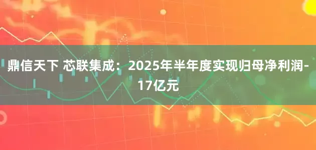 鼎信天下 芯联集成：2025年半年度实现归母净利润-17亿元